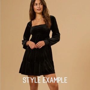 Altar'd State Burgundy Melody Long Sleeve Velvet Dress